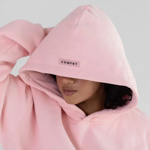 Comfrt oversized pastel bubblegum hoodie sweatshirt - Picture 2 of 9